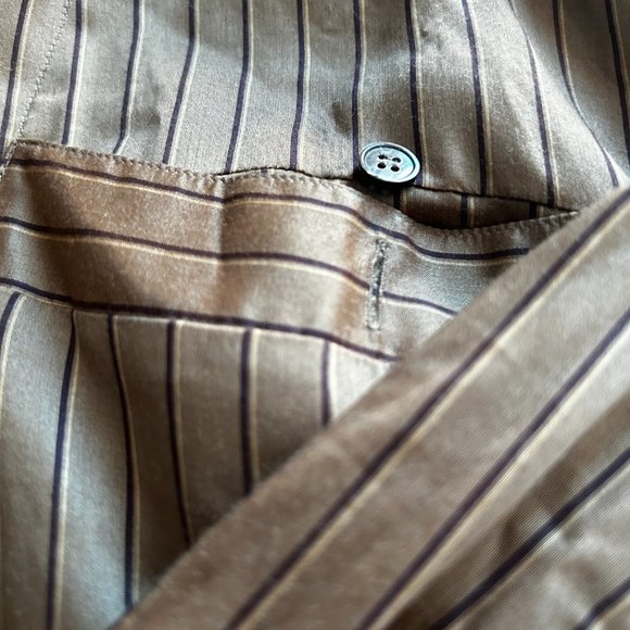 Faith Connexion 1/3 button up Silk & Viscose Striped Shirt - Picture 6 of 10